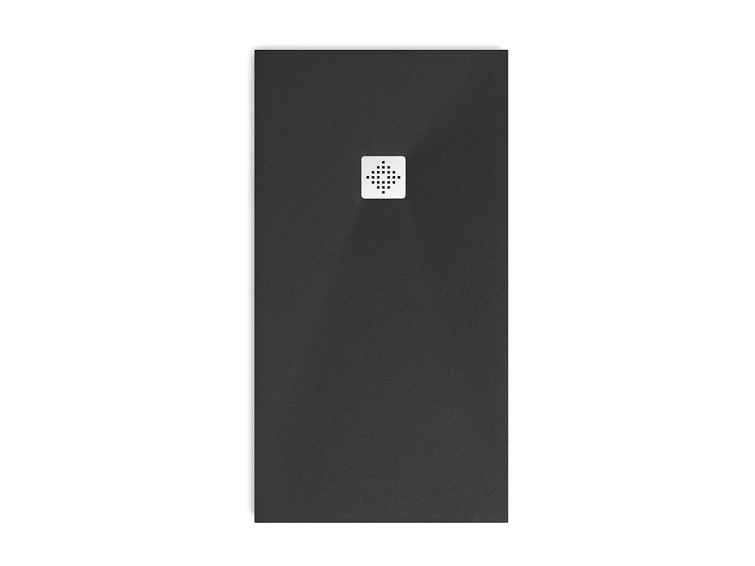 Plato de Ducha de Modelo Roma II – Negro (RAL 9005) 90x140 cm – Incluye Válvula Desagüe y Rejilla
