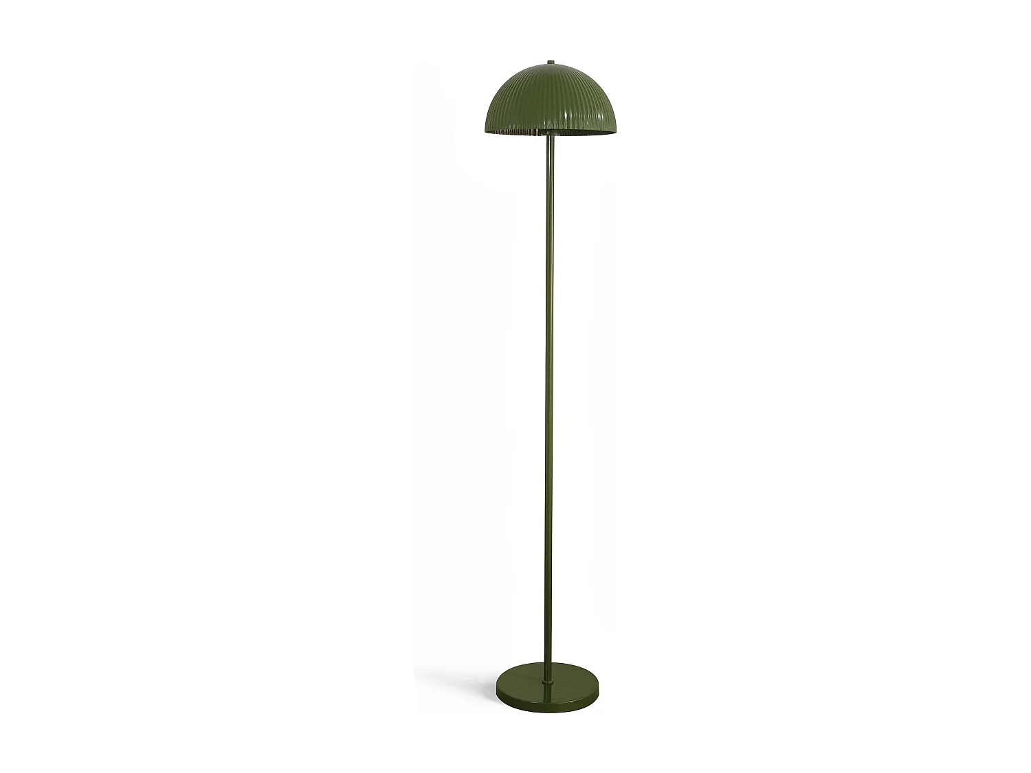 Now's Home - Lampadaire En Métal Vert Olive  Brillant 30x30x148cm Thalia