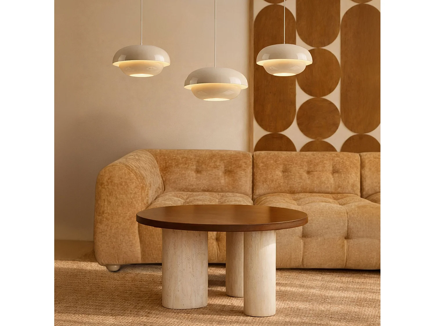 Now's Home - Suspension En Métal écru Brillant 40x40x176.5cm Chloe