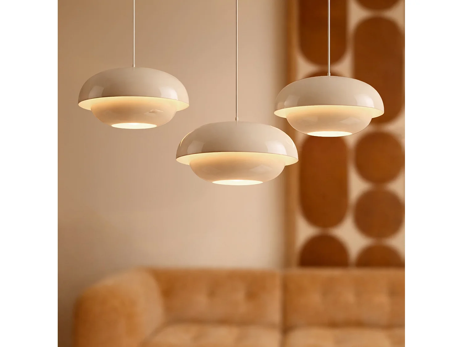 Now's Home - Suspension En Métal écru Brillant 40x40x176.5cm Chloe