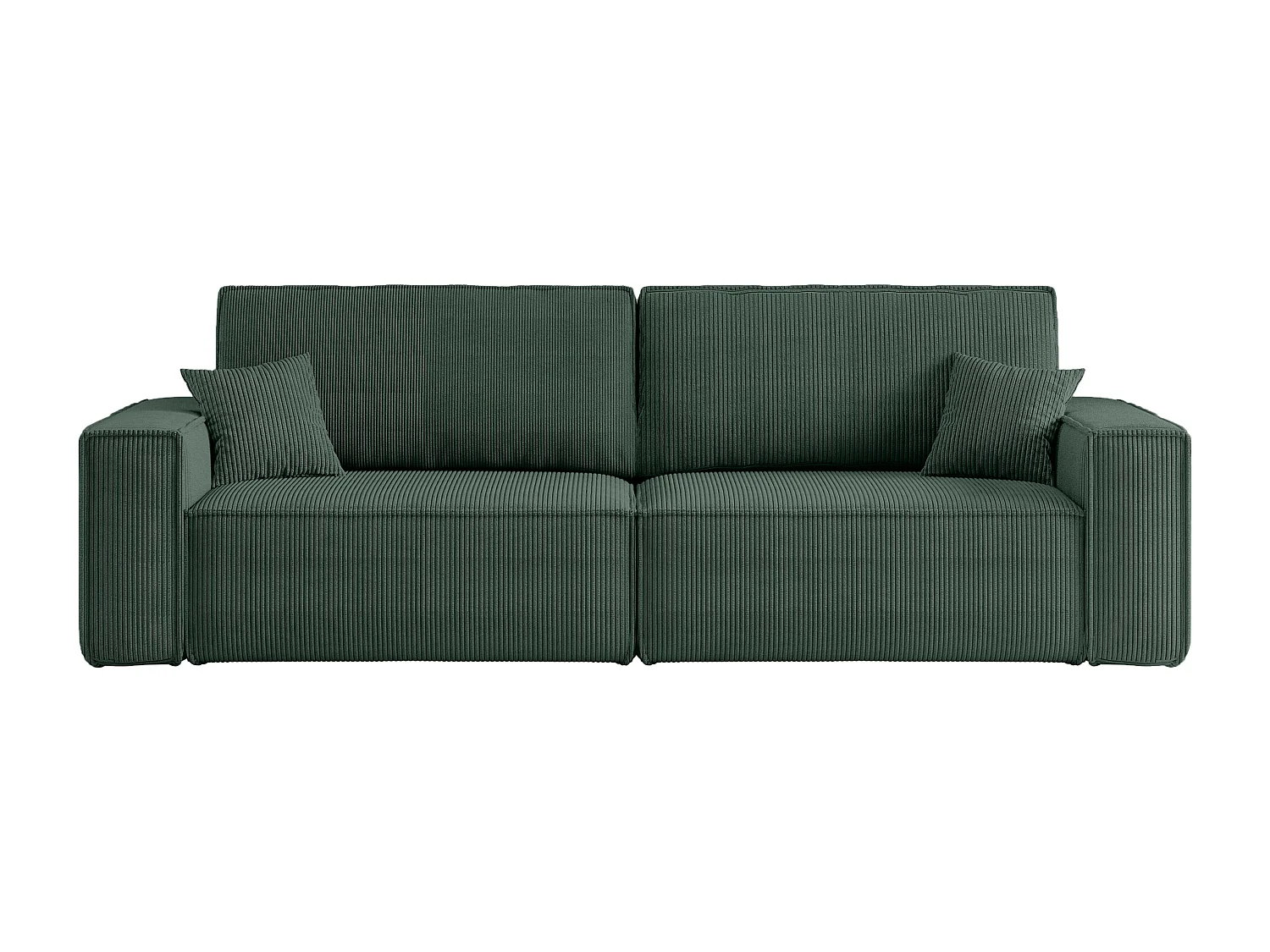Canapé avec 2 grands coffres de rangement vert bouteille, idéal pour le salon, qualité fabricant direct CARLOS – VINOTTI