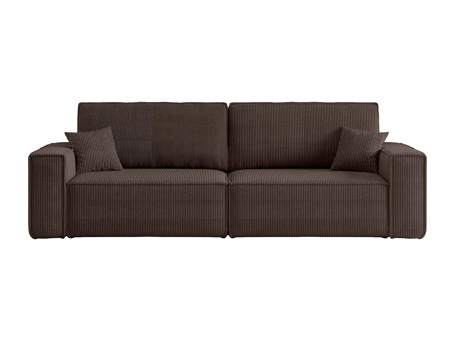 Canapé avec 2 grands coffres de rangement, couleur Brun chocolat, idéal pour le salon, qualité fabricant direct CARLOS – VINOTTI
