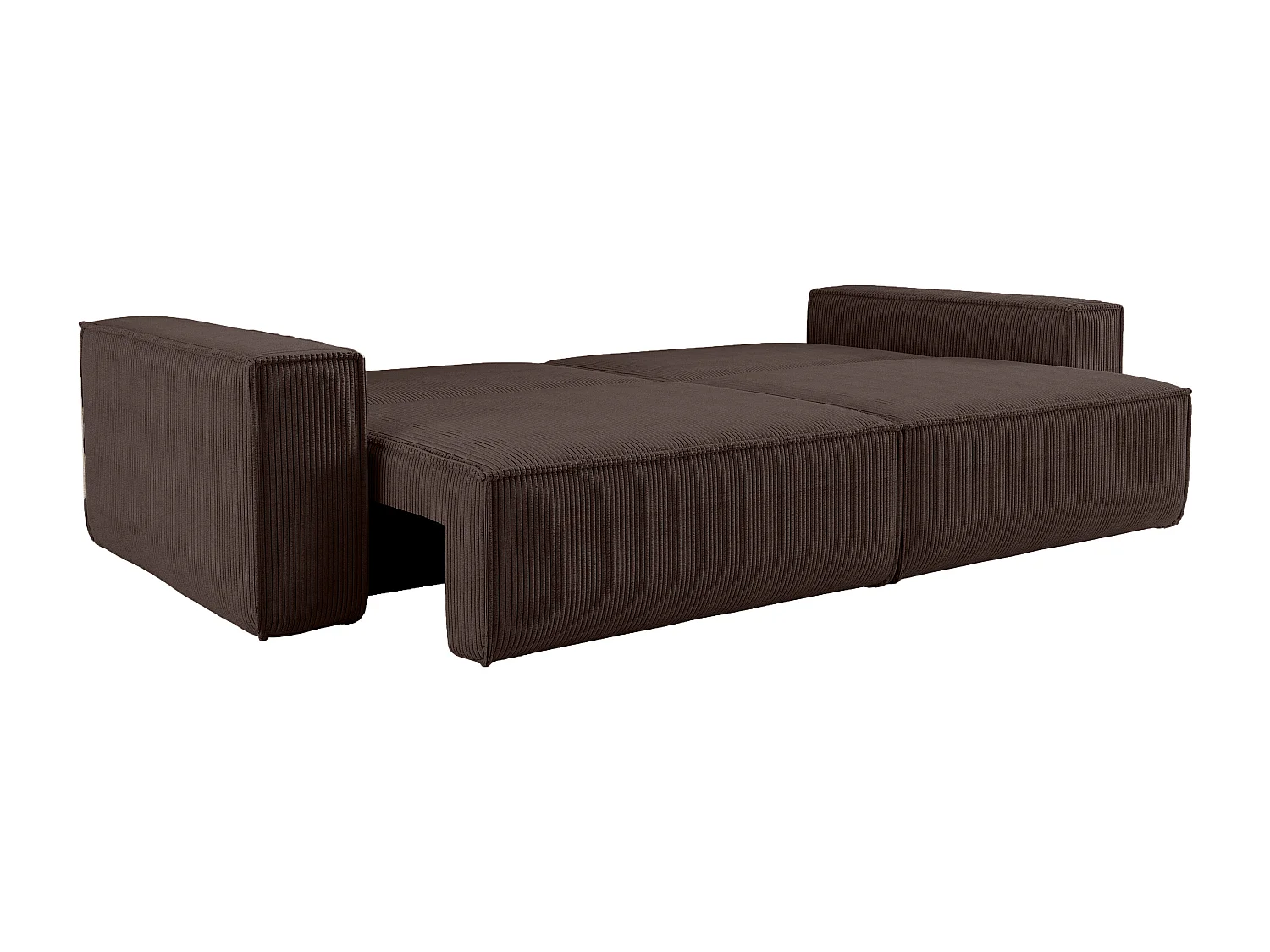 Canapé avec 2 grands coffres de rangement, couleur Brun chocolat, idéal pour le salon, qualité fabricant direct CARLOS – VINOTTI