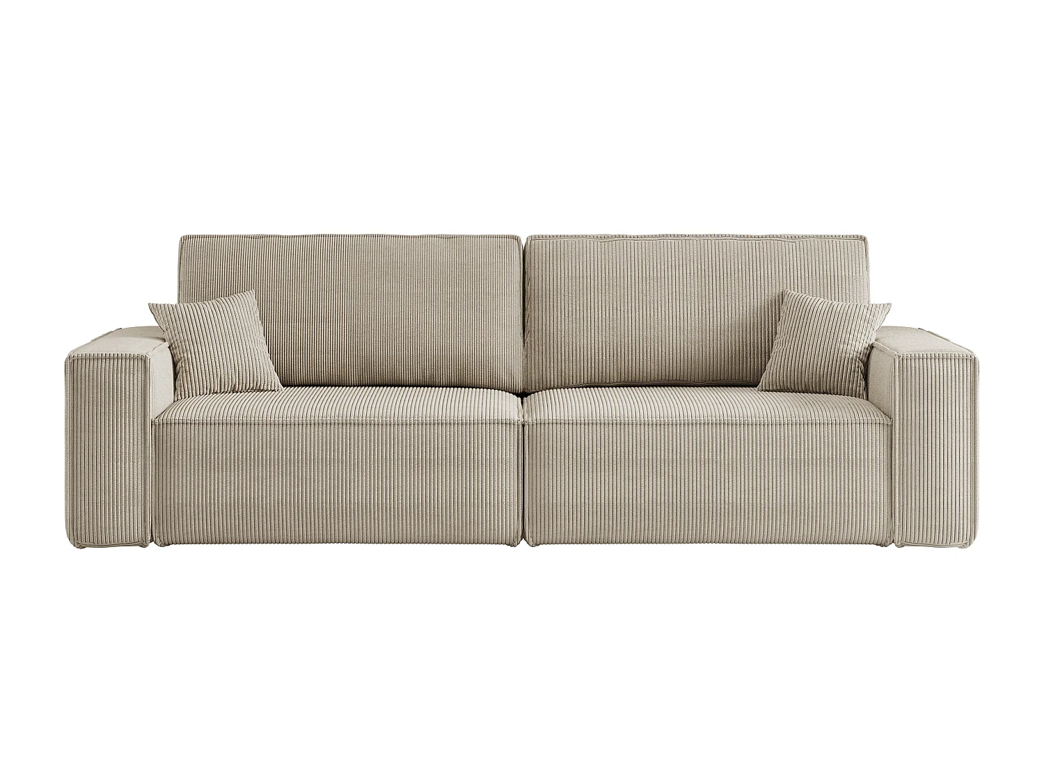 Canapé avec 2 grands coffres de rangement, couleur beige, idéal pour le salon, qualité fabricant direct CARLOS – VINOTTI