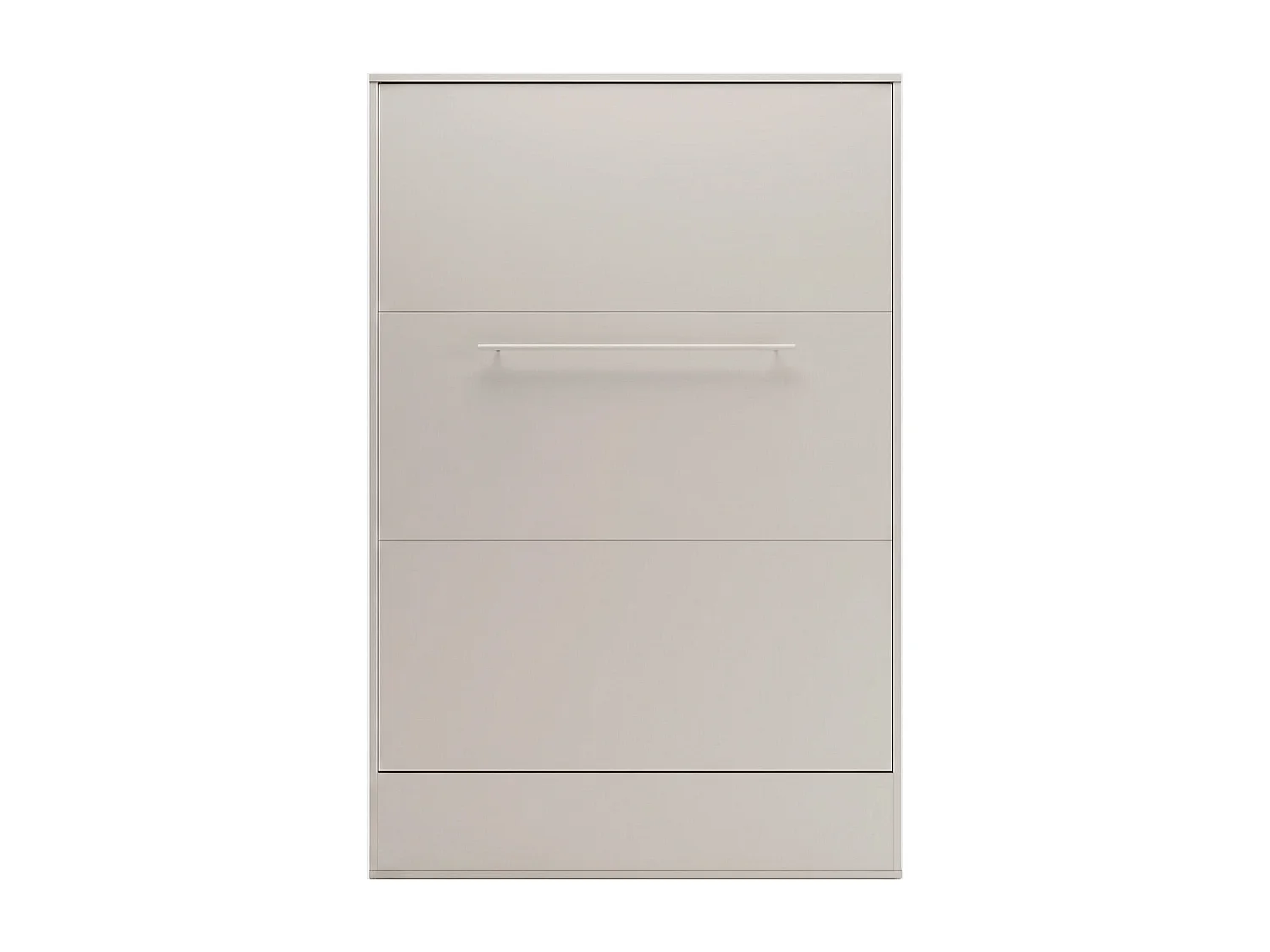 Lit escamotable 140 x 200 cm - Ouverture verticale manuelle – Beige et naturel - NILODIA