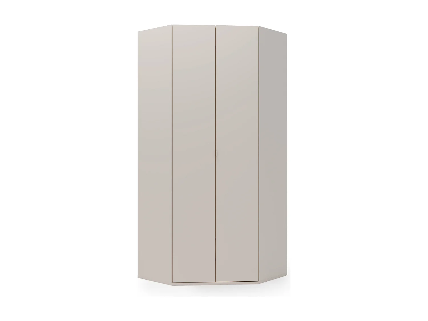 Armoire d'angle 2 portes pour lit escamotable - L100 cm - Beige - NILODIA