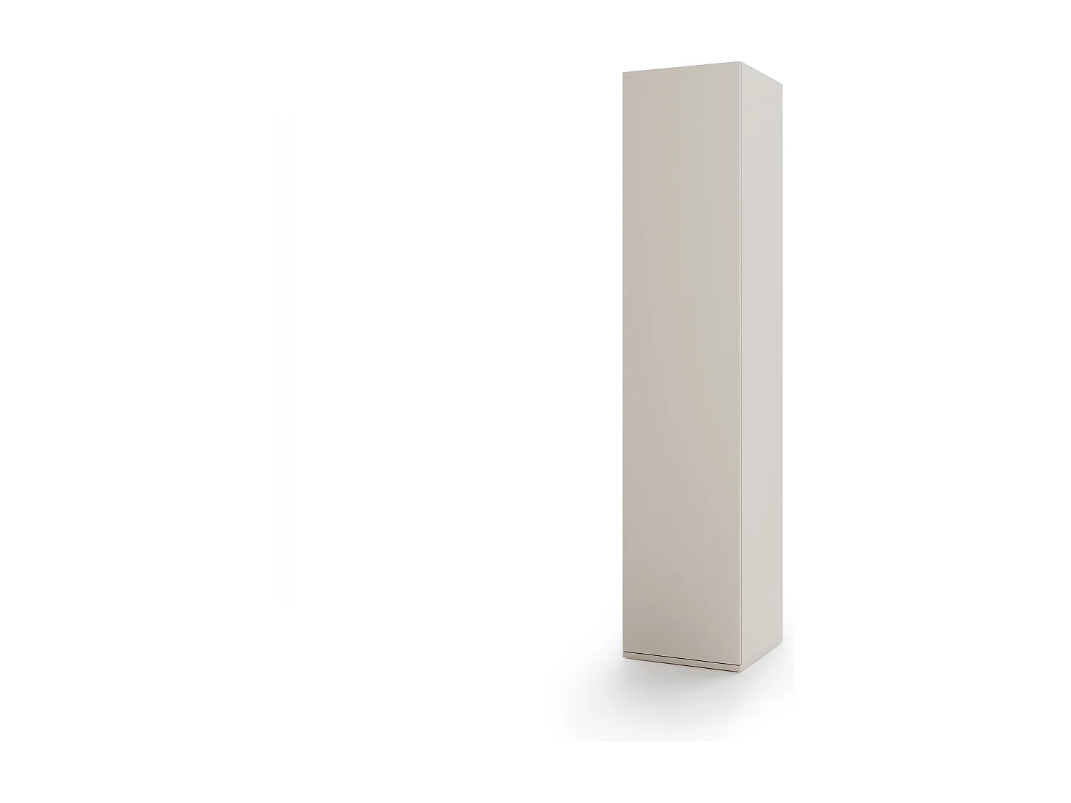 Armoire 1 porte pour lit escamotable - L50 cm - Beige - NILODIA