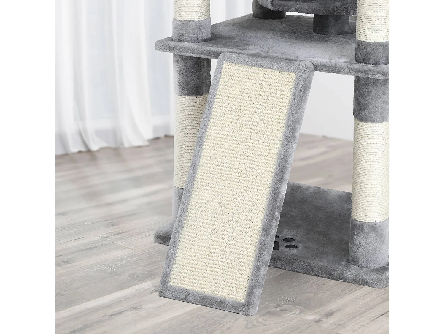 FEANDREA Cat Tree, Large Cat Tower, 172 cm, Light Grey PCT18W
