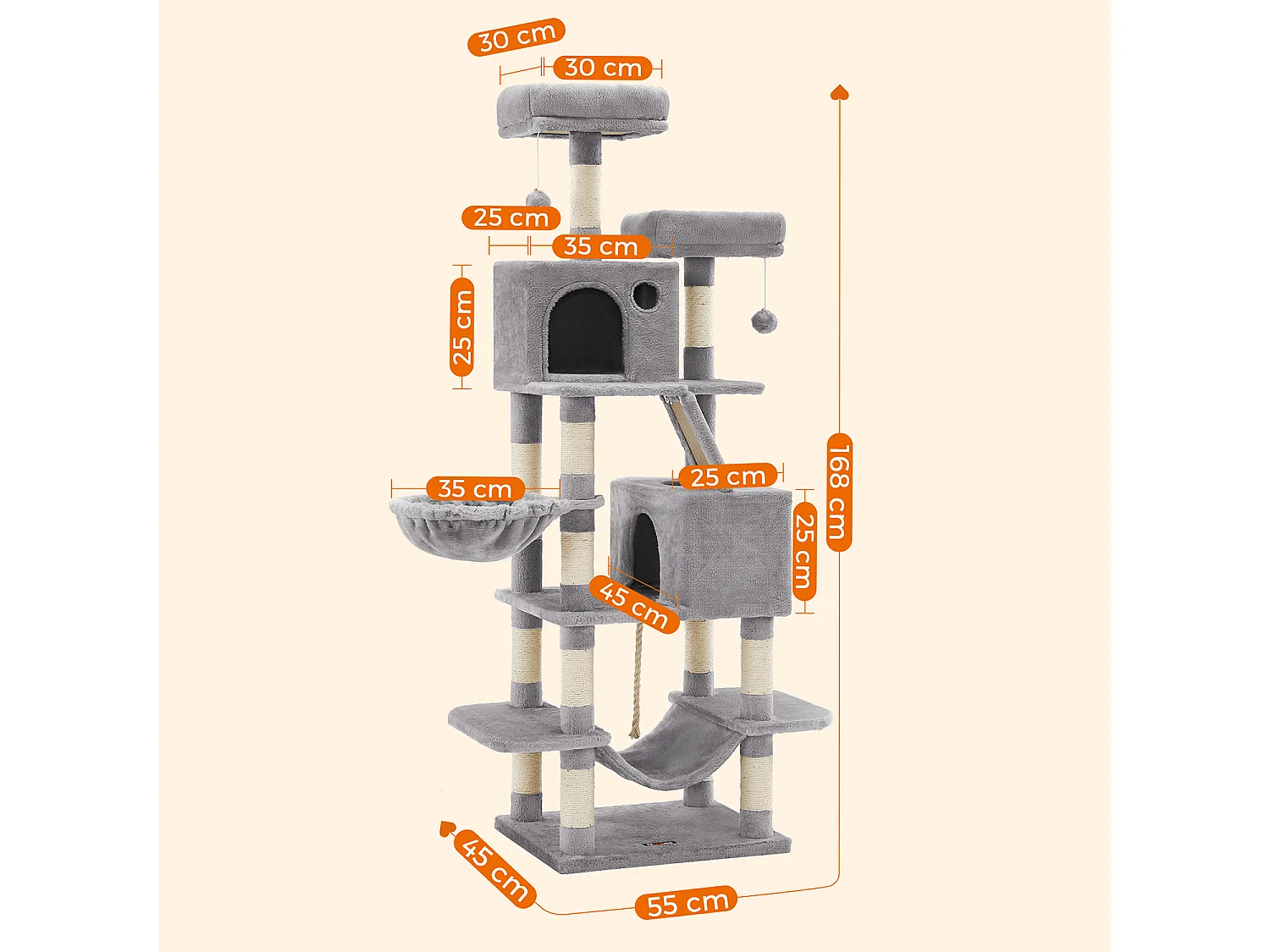 FEANDREA kattetræ PCT165W01