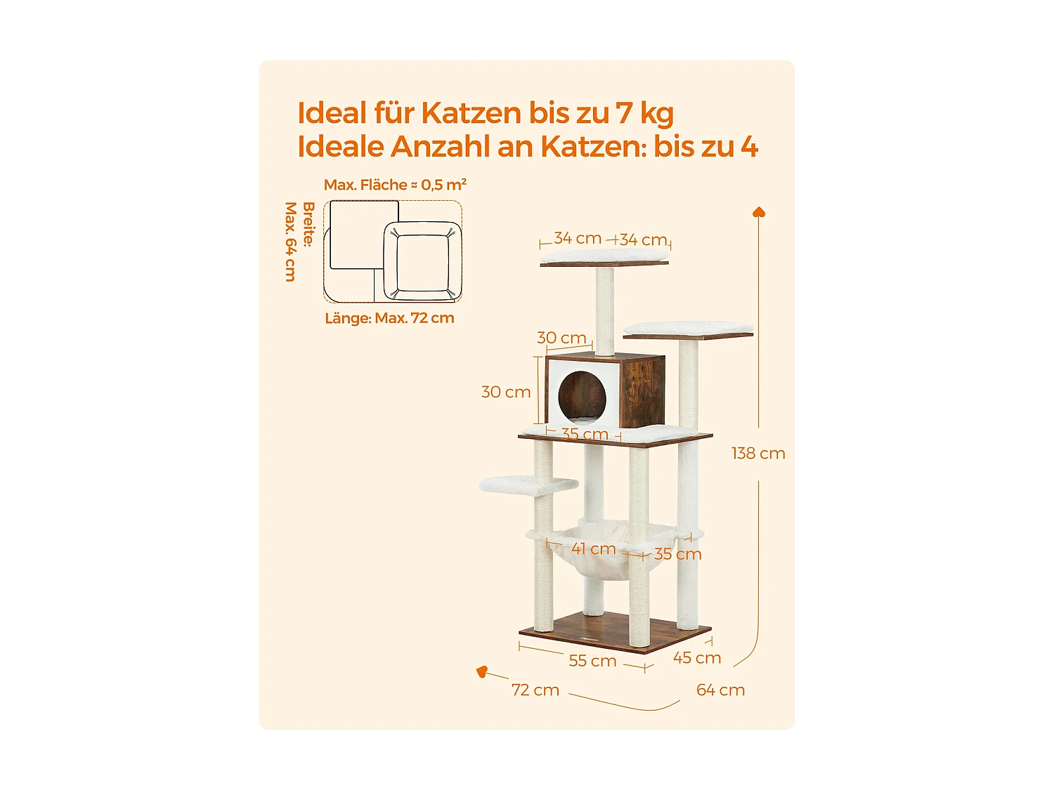 modern Katzenbaum vintagebraun