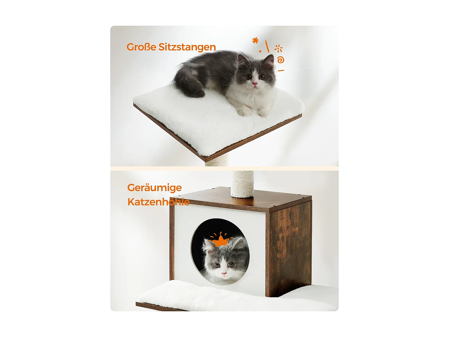 modern Katzenbaum vintagebraun