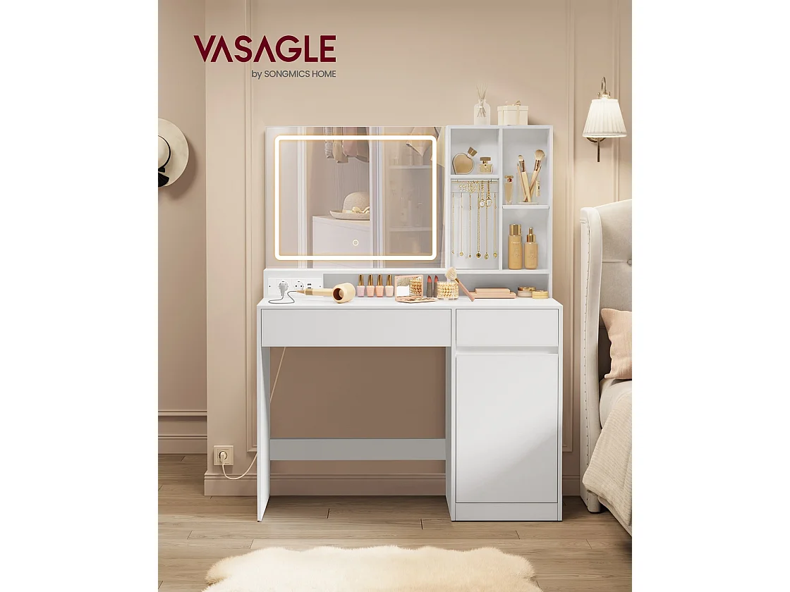 Dressing table with LED lighting 110 cm wide