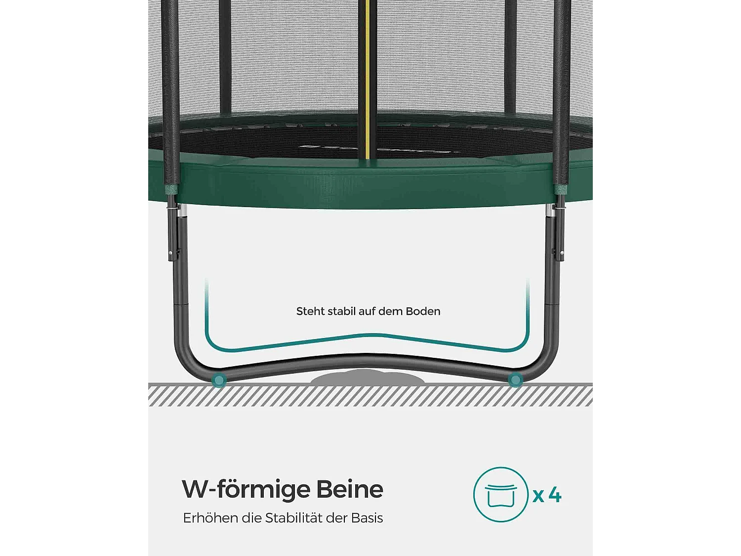 Trampolin stor Ø 366 cm med indvendigt net