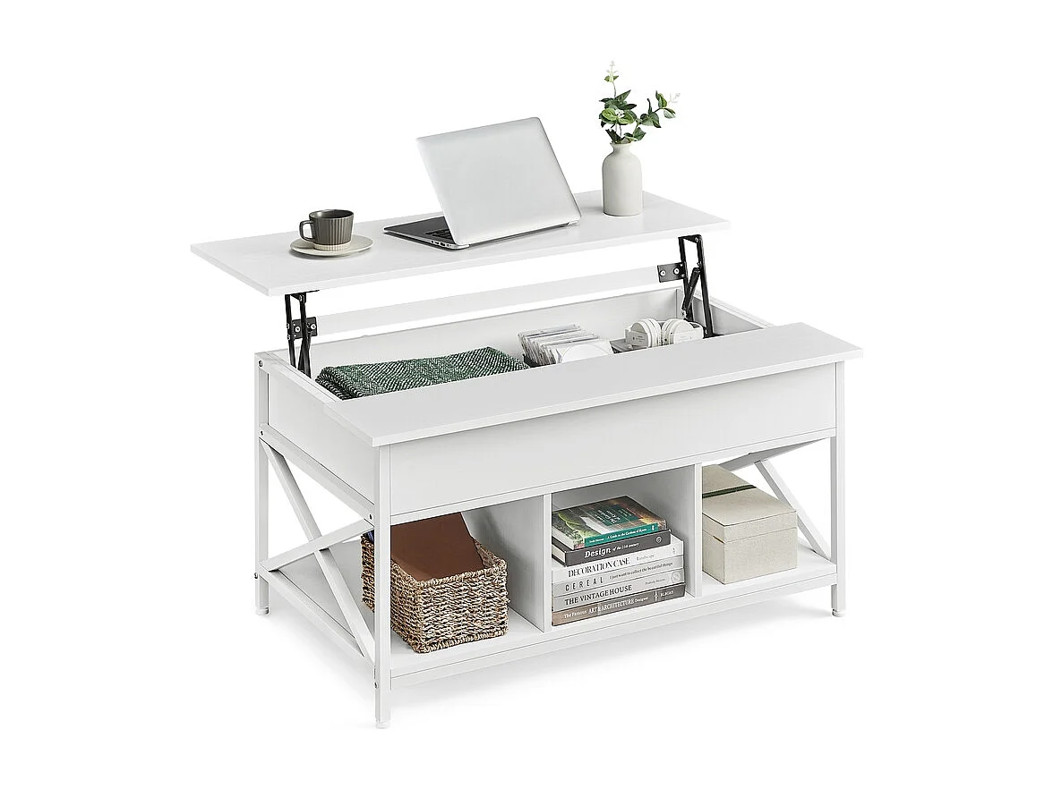 Coffee table height-adjustable living room table