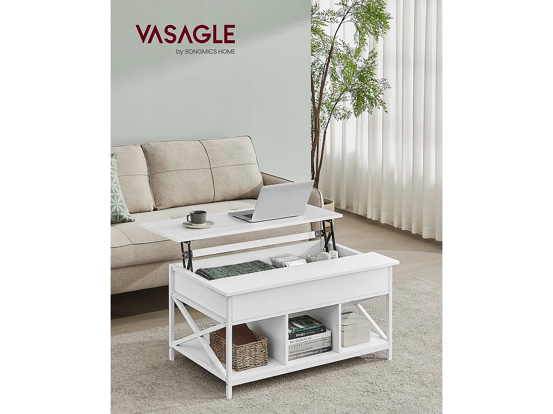 Coffee table height-adjustable living room table