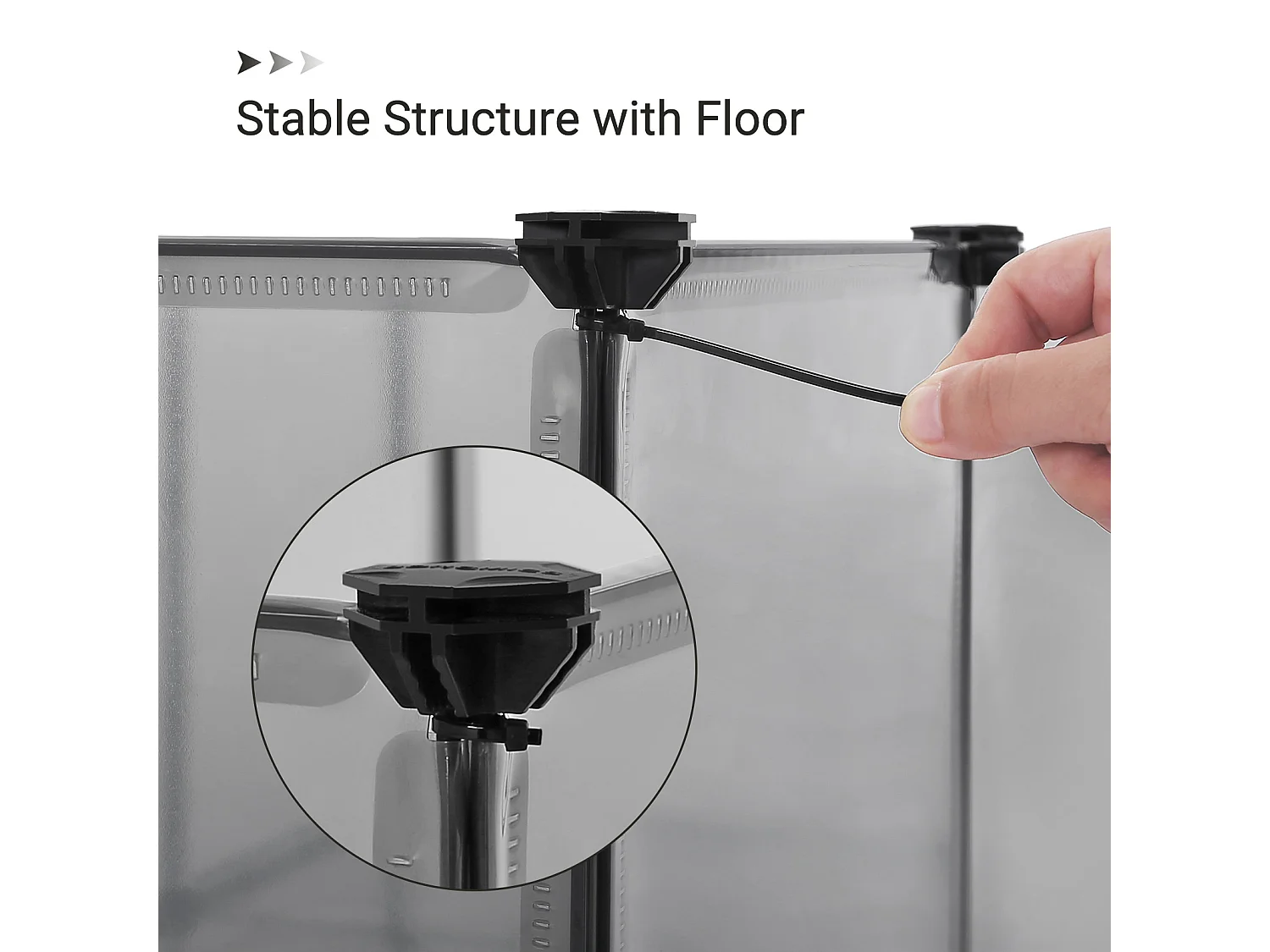 Freigehege aus Kunststoff Grau