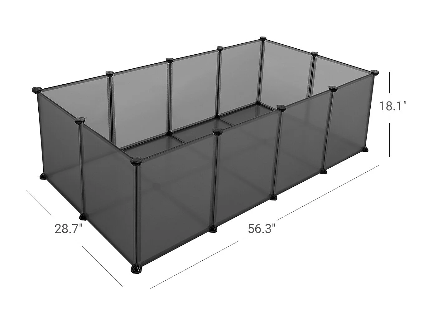 Freigehege aus Kunststoff Grau