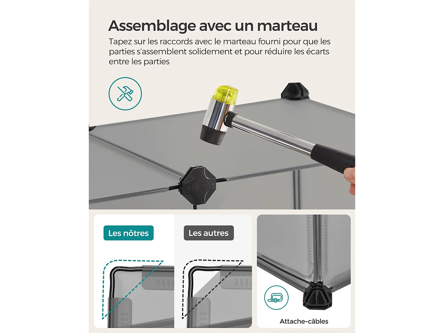 Freigehege aus Kunststoff Grau