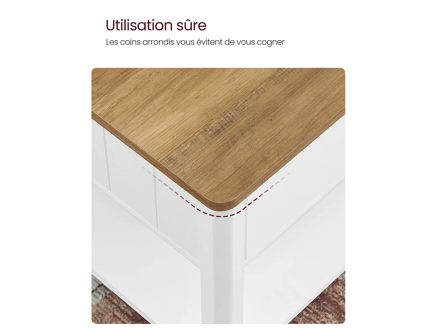 Coffee table with 2 drawers