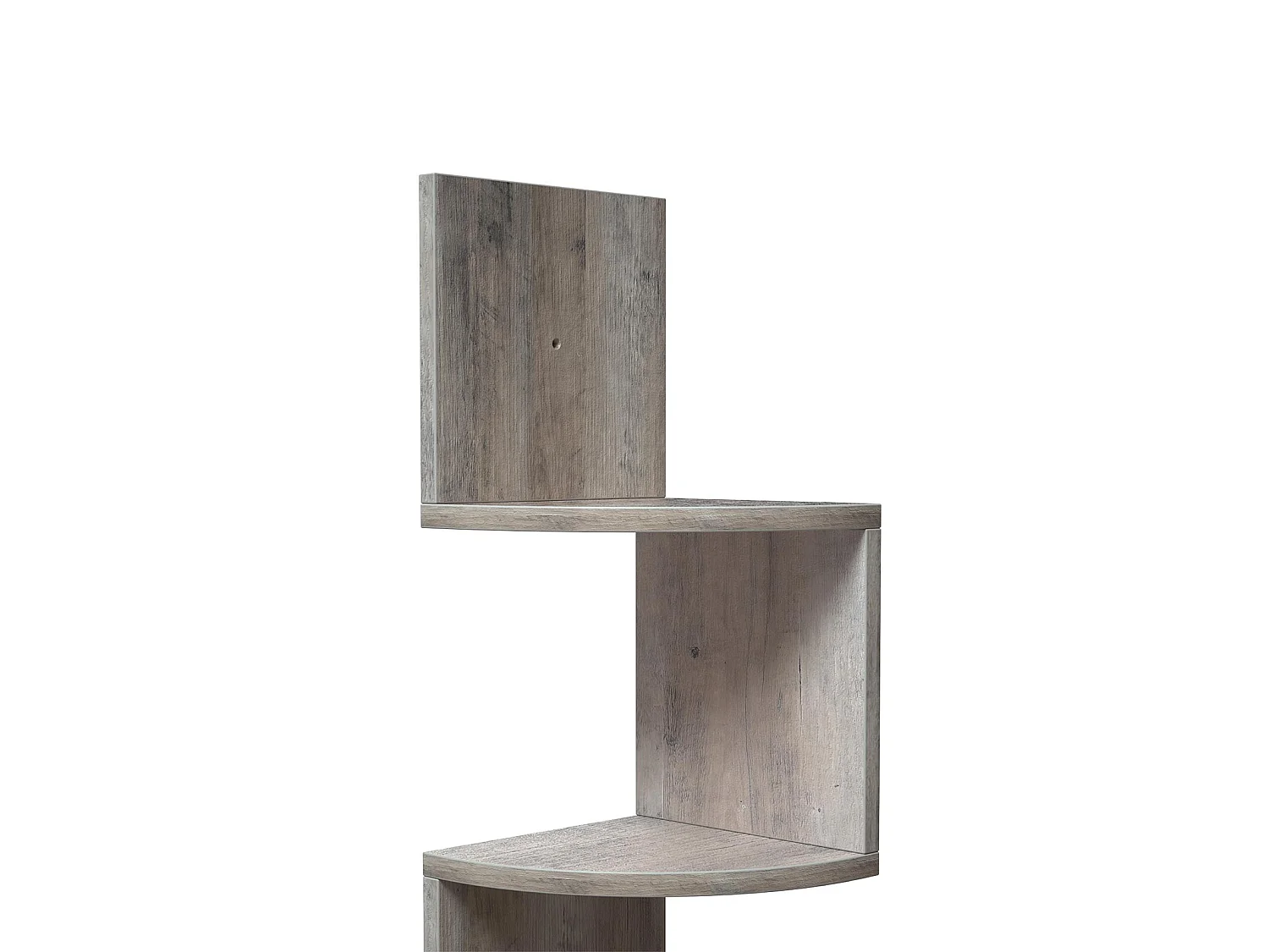 VASAGLE Hjørnehylde, 5-lags flydende væghylde med zigzag-design, boghylde, Greige LBC020M01