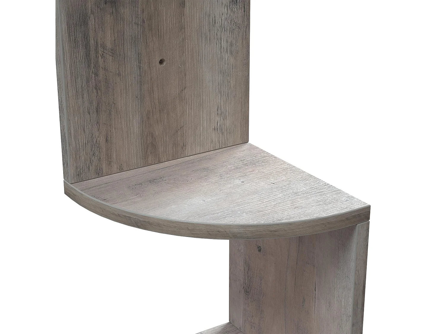 VASAGLE Hjørnehylde, 5-lags flydende væghylde med zigzag-design, boghylde, Greige LBC020M01