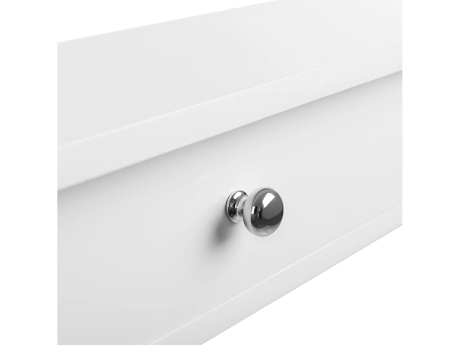 SONGMICS Floating Wall Shelf with 3 Drawers, Hallway Storage Shelf, 80 x 15 x 10 cm, Living Room, Bedroom, Kitchen, High Gloss Paint, White LWS085W01