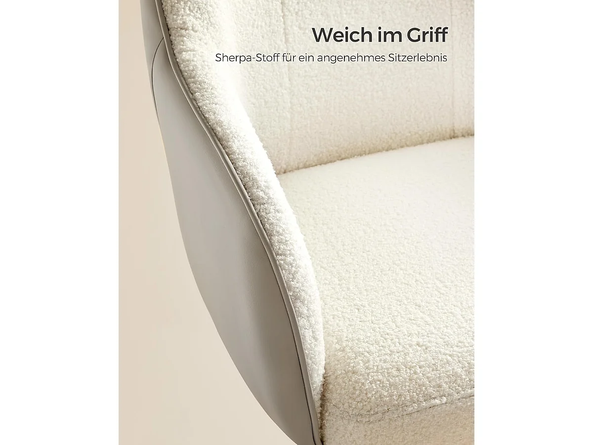 Kontorstol op til 110 kg cappuccino beige