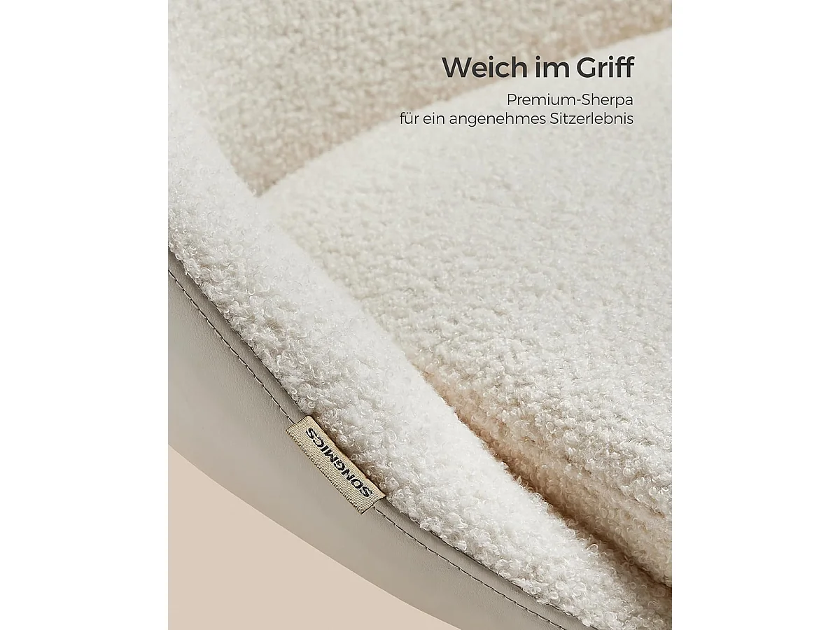 Kontorstol i fløjl, højdejusterbar, cappuccino beige-cloud white