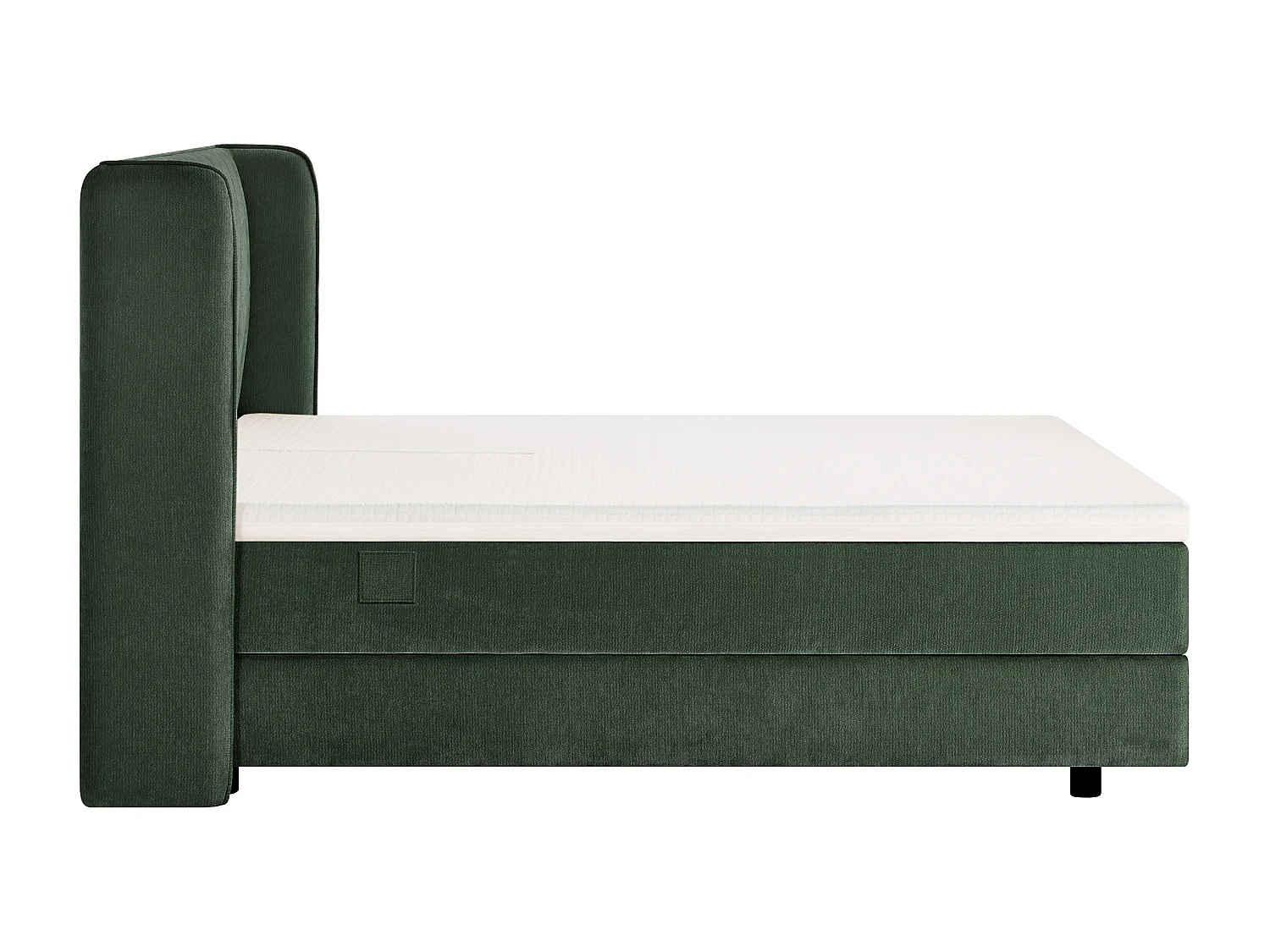 Ensemble complet boxspring tête de lit + sommiers relaxation électrique + matelas + surmatelas - 2 x 80 x 200 cm - Tissu chenille - Vert - HELOZA de YSMÉE