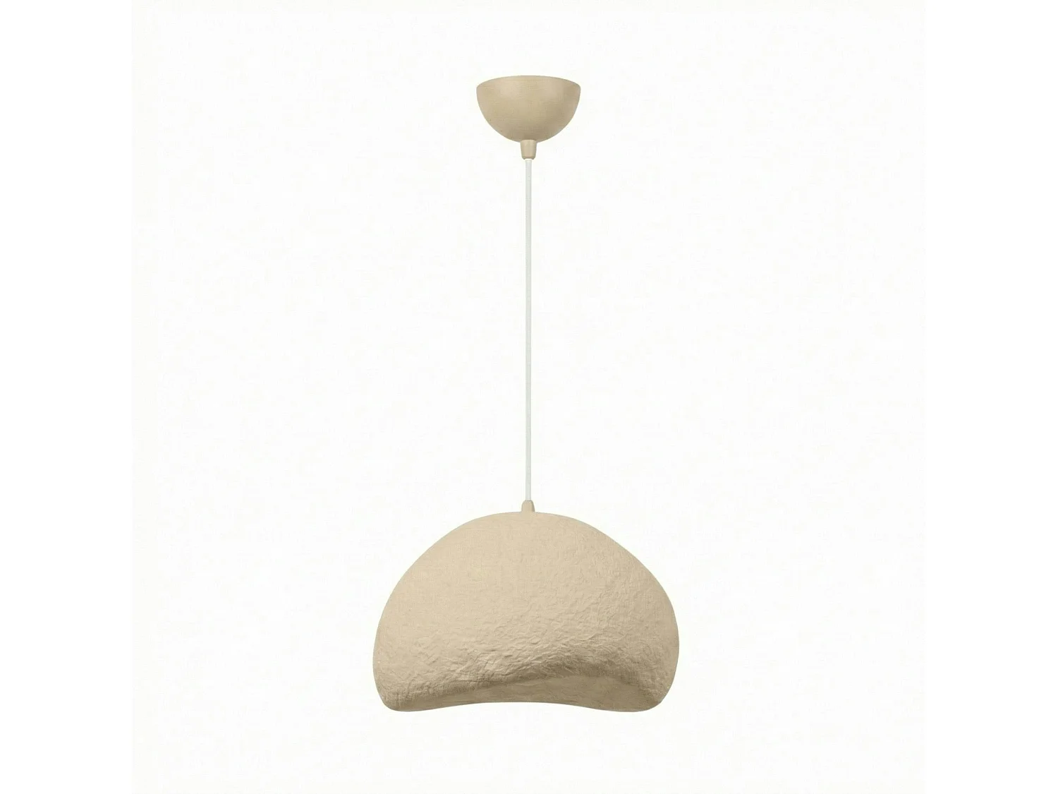 Suspension beige design organique 1 abat-jour NOXIS