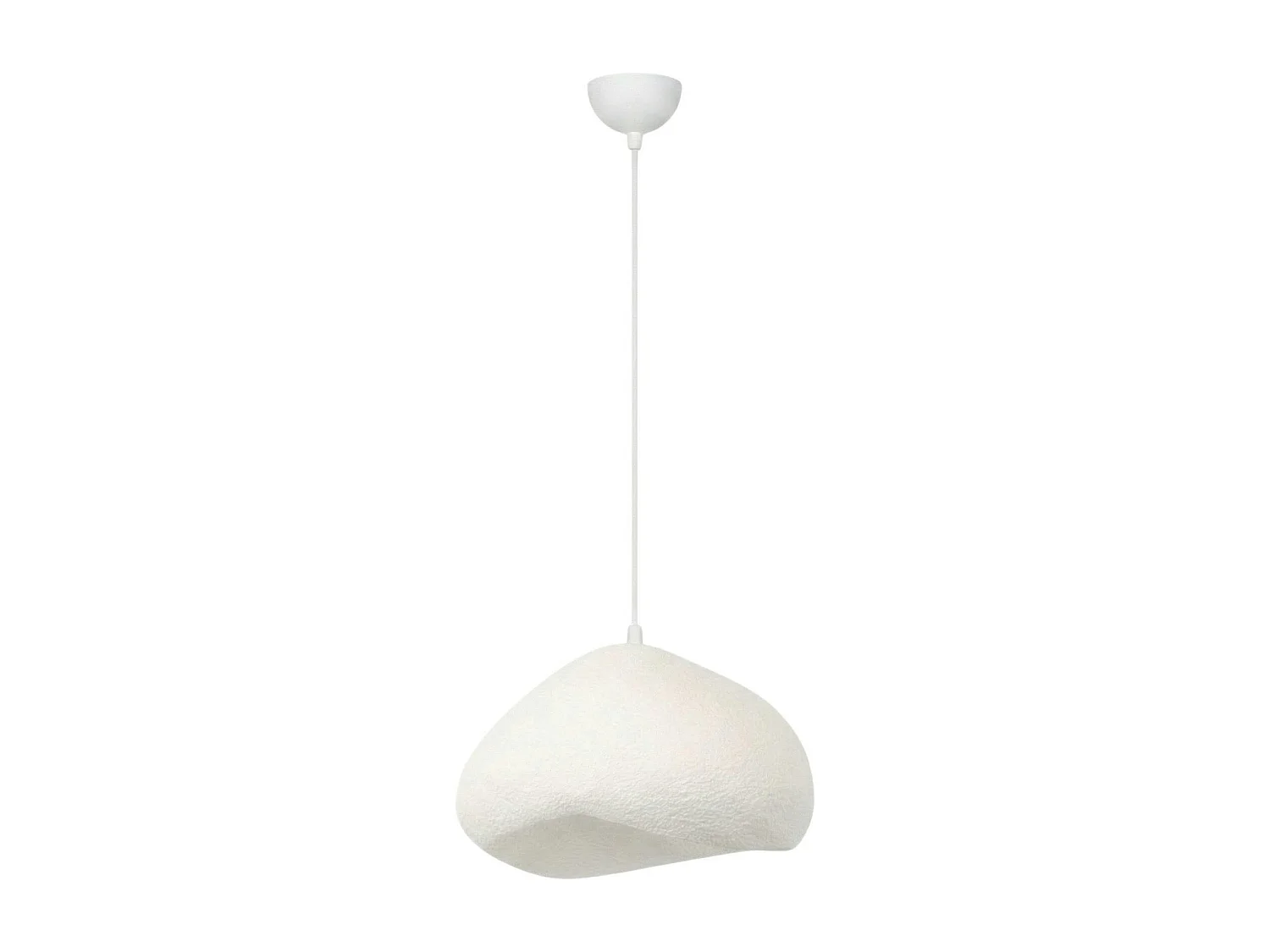 Grande suspension blanche design organique 50 cm NOXIS