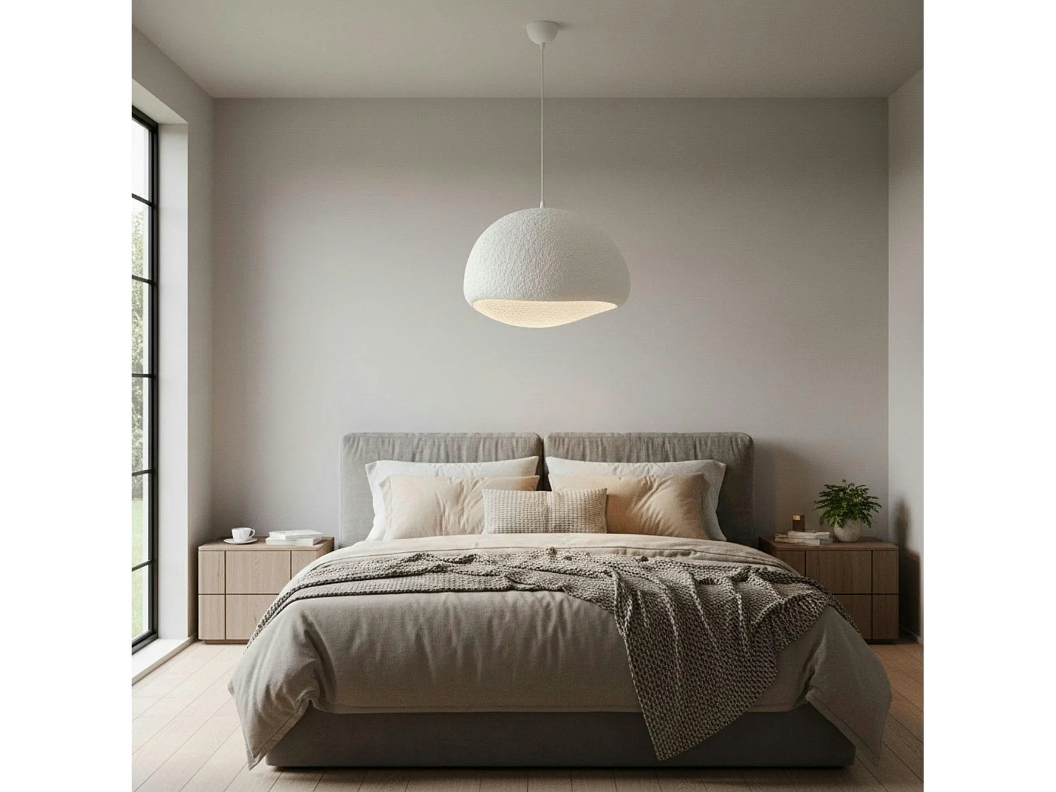 Suspension de chambre blanche design 50 cm NOXIS