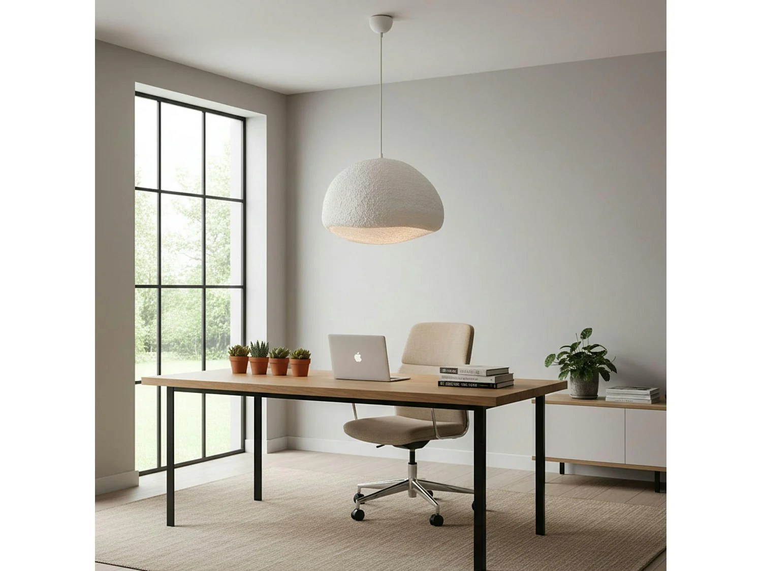 Suspension de chambre blanche design 50 cm NOXIS