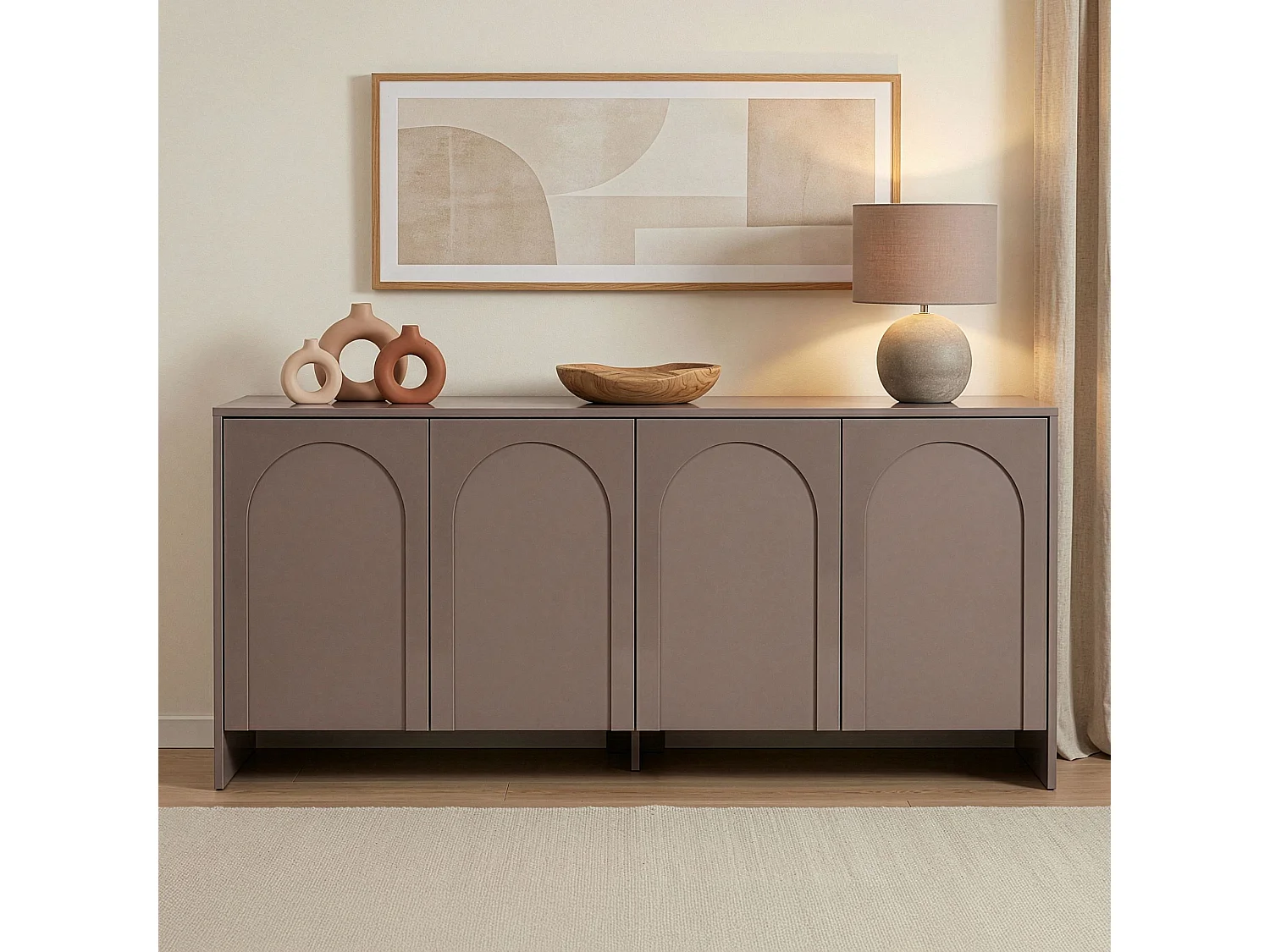 Buffet en bois "Arlen" - 180 x 45 x 80 cm - Atlas