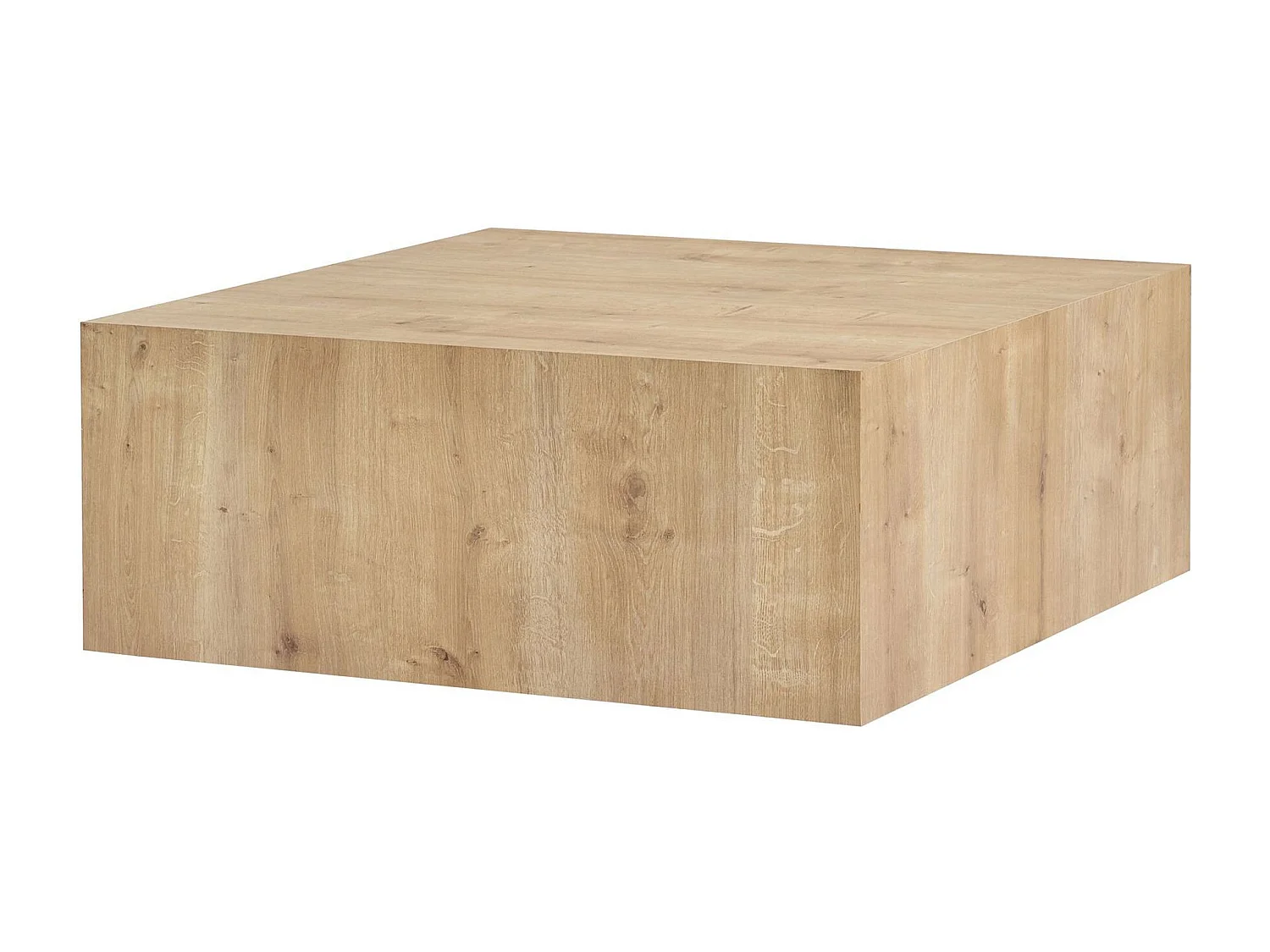 Prizma" MDF salontafel - 90 x 90 x 35 cm - Saffier Eik