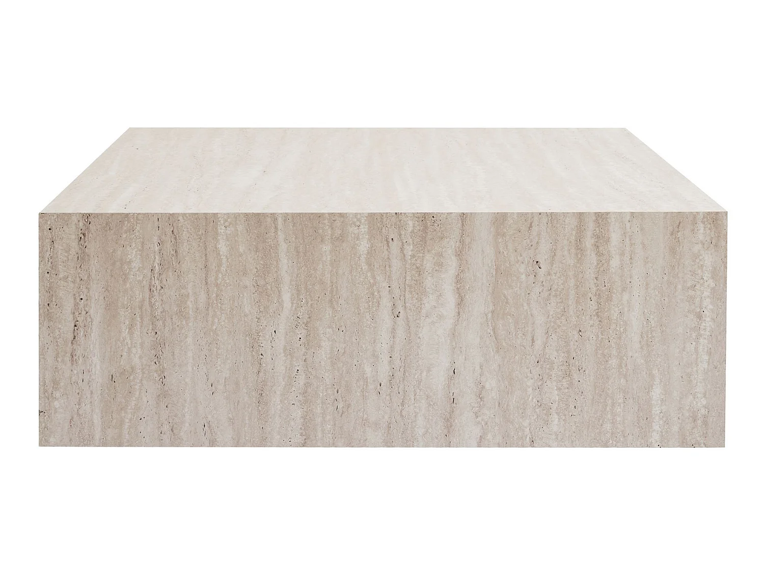 MDF-salontafel "Prizma" - 90 x 90 x 35 cm - Travertijn