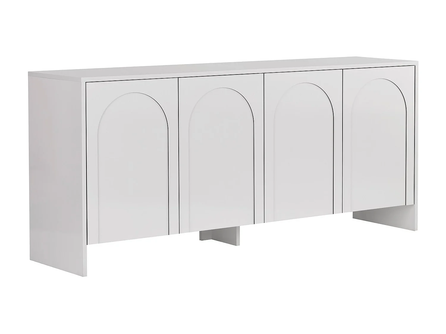 Buffet en bois "Arlen" - 180 x 45 x 80 cm - Blanc