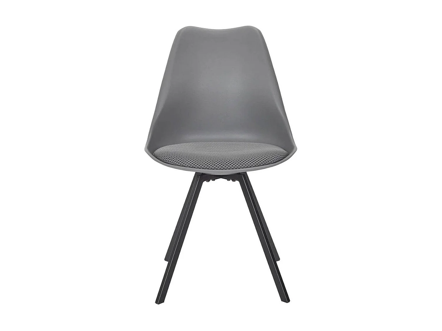 Lot de 6 chaises en tissu texturé maille 3D gris - ELECTRON