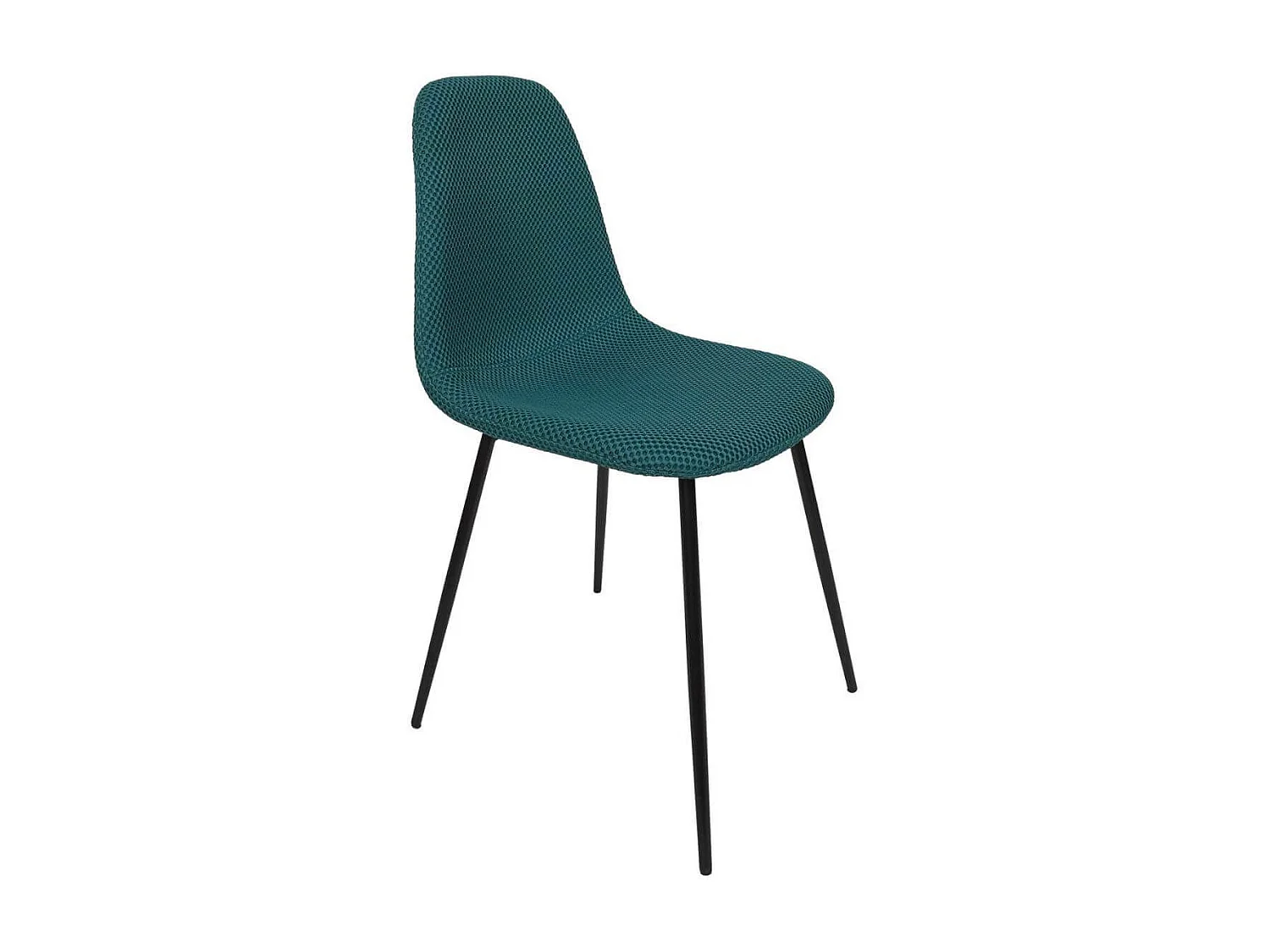 Lot de 6 chaises en tissu texturé maille 3D bleu - ELECTRON