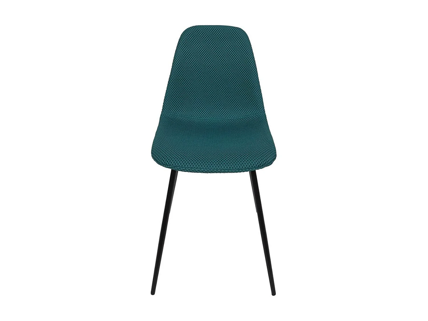 Lot de 6 chaises en tissu texturé maille 3D bleu - ELECTRON