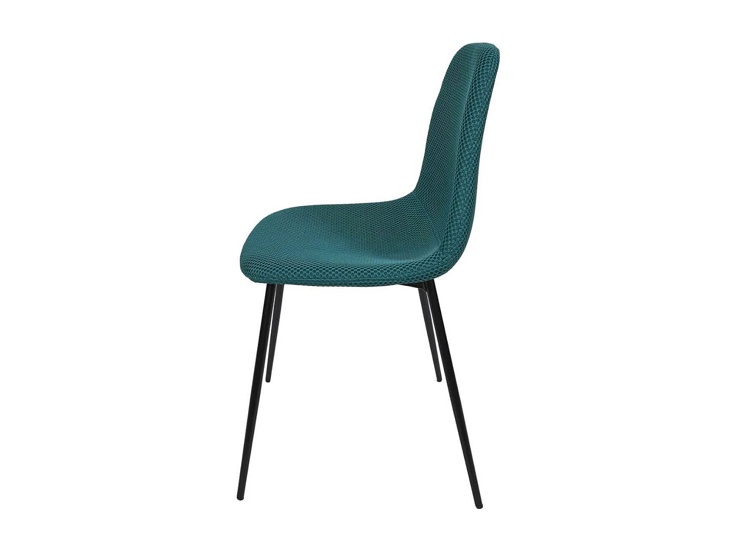 Lot de 6 chaises en tissu texturé maille 3D bleu - ELECTRON