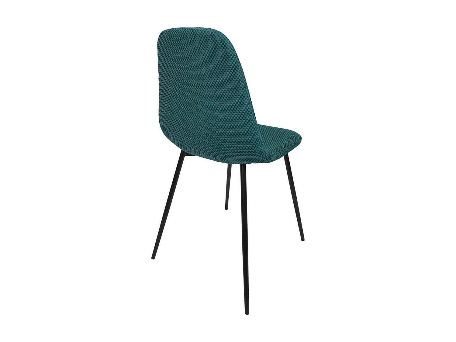 Lot de 6 chaises en tissu texturé maille 3D bleu - ELECTRON