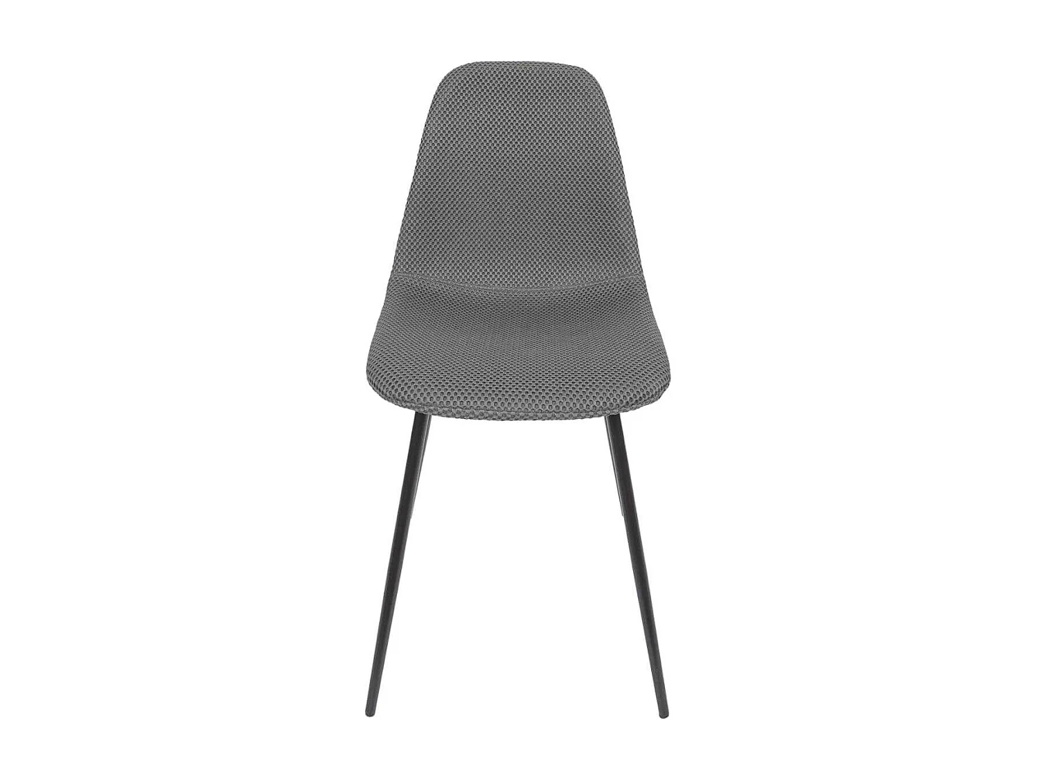 Lot de 2 chaises en tissu texturé maille 3D gris - ELECTRON