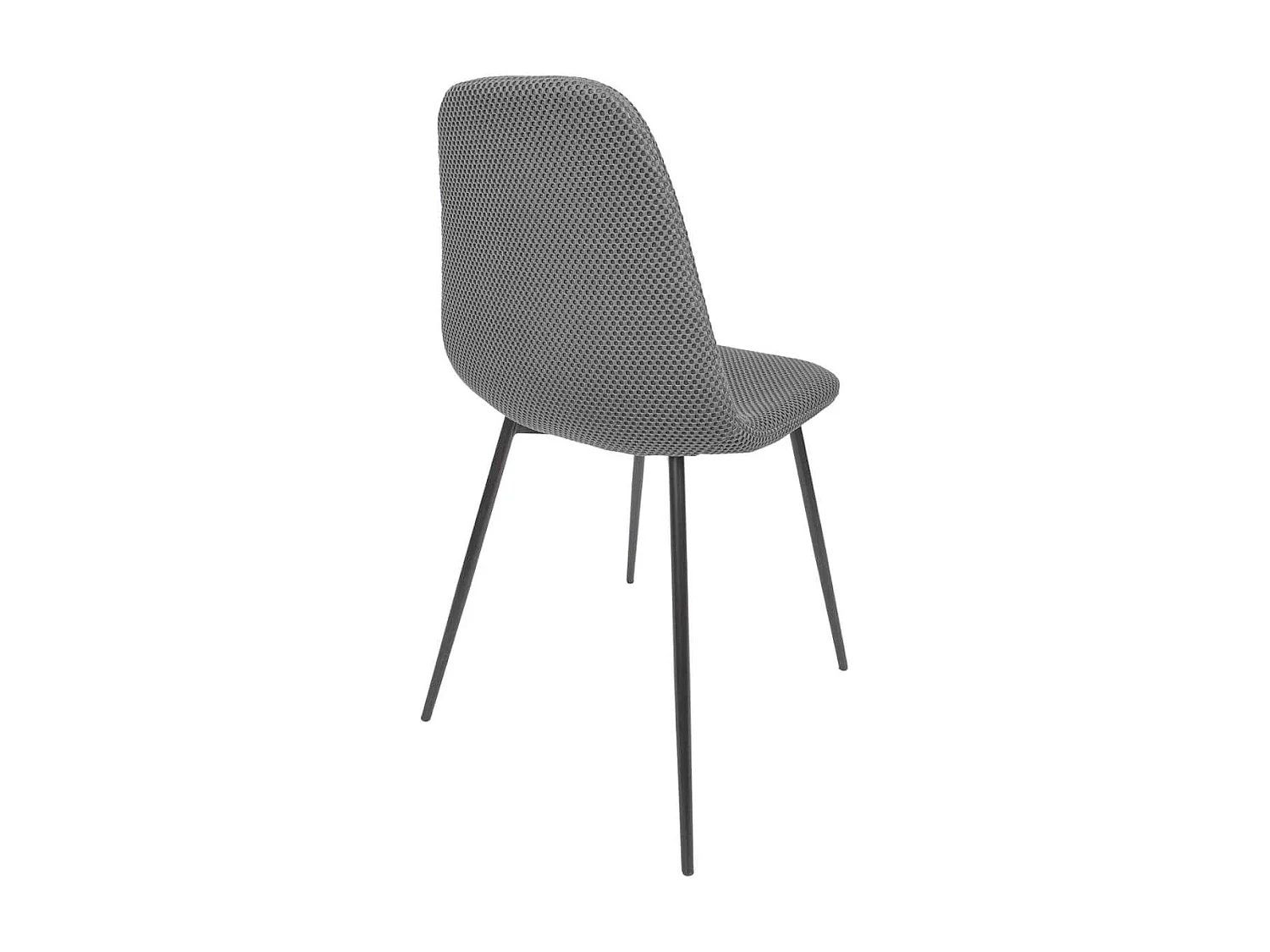 Lot de 2 chaises en tissu texturé maille 3D gris - ELECTRON