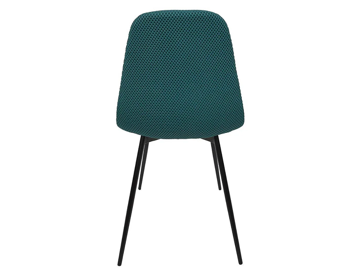 Lot de 4 chaises en tissu texturé maille 3D bleu - ELECTRON