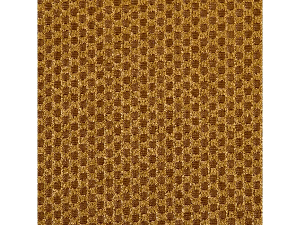 Pouf coffre carré pliable en tissu texturé maille 3D jaune - ELECTRON