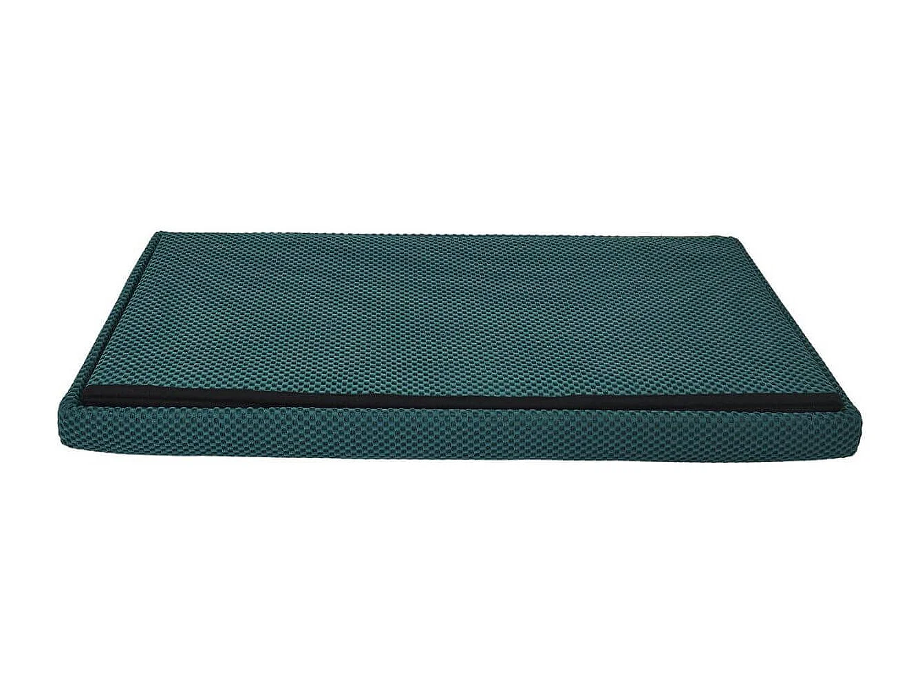 Banc coffre pliable en tissu texturé maille 3D bleu - ELECTRON