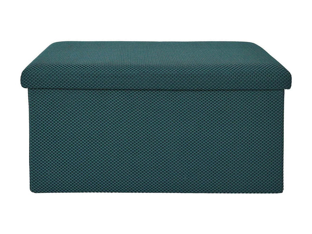 Banc coffre pliable en tissu texturé maille 3D bleu - ELECTRON