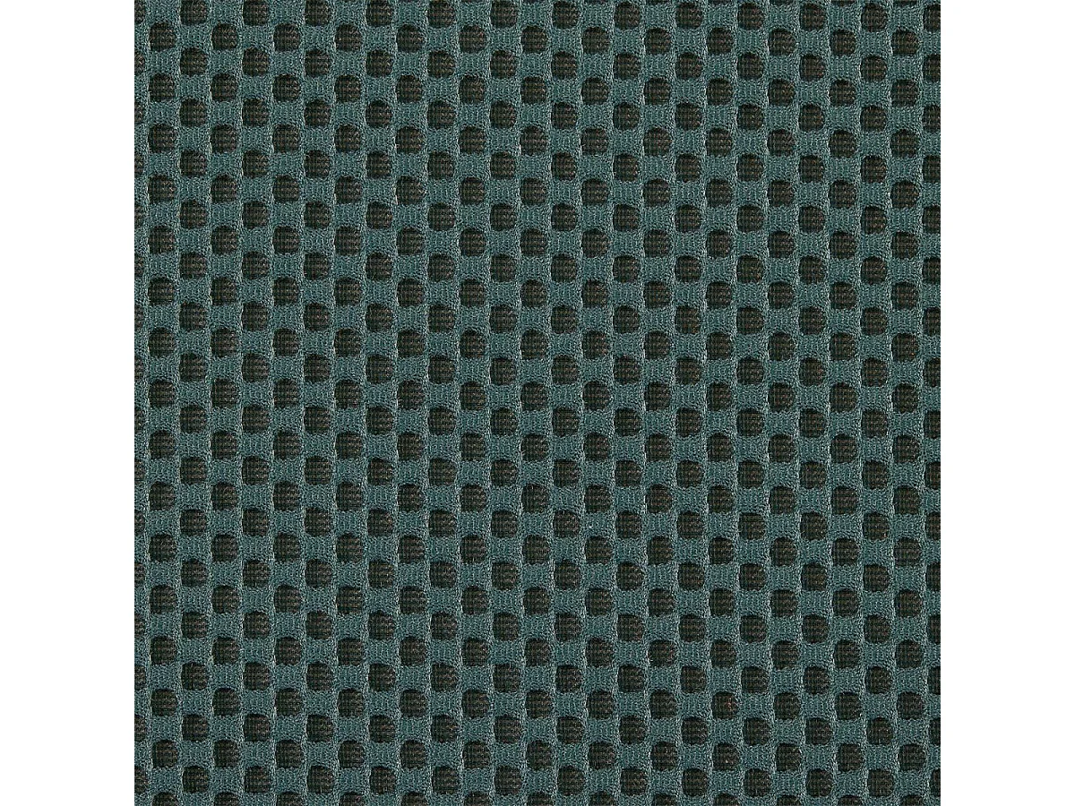 Pouf rangement rond en tissu texturé maille 3D bleu - ELECTRON