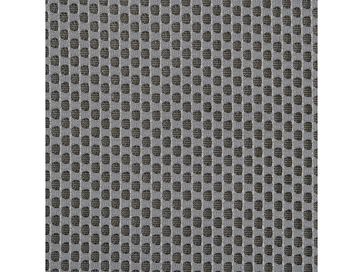 Pouf rangement rond en tissu texturé maille 3D gris - ELECTRON